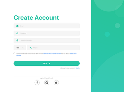 Daily UI day 1 Sign up daily ui signup ui