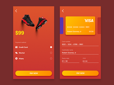 Daily UI day 2 Credit card checkout ui