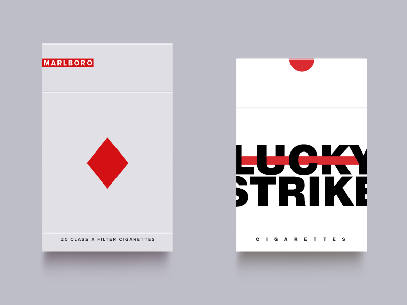 Minimalistic design pack cigarettes by Alexandr Bilchenko on Dribbble