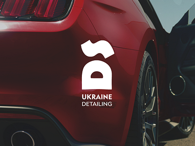 Logo for detailing company DS Ukraine car clean clear logo logotype minimalistics paint ukraine