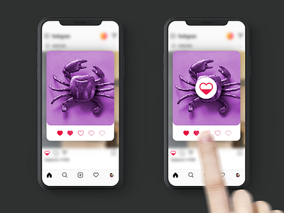 Idea for Instagram app app design heart idea instagram instapp iphonex ratings