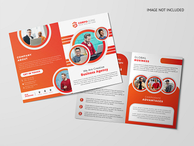 ABSTRACT CORPORATE BIFOLD BROCHURE DESIGN TEMPLATE