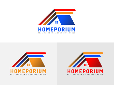 homeporium building logo design amazing branding business company corporate design homeporium building logo designm illustration logo real estate typography