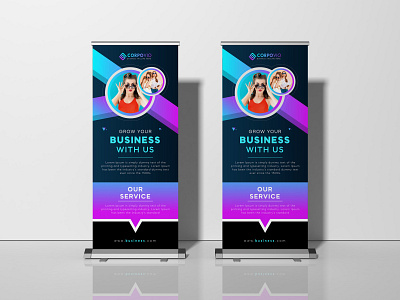 Free Exhibition Stand Roll Up Banner amazing banner ads banner design banners branding business company corporate design illustration logo real estate roll up roll up banner roll ups shahadat55 typography