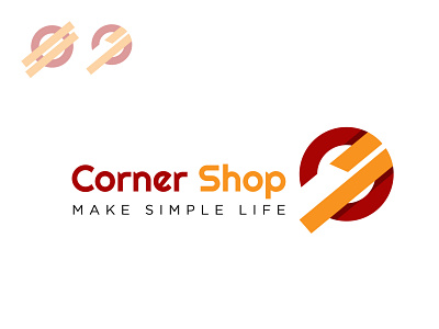 corner shop ecommerce logo design