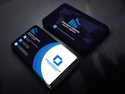 Business Card Design amazing best blue branding business business card design business cards card clean company corporate design flyer home icon logo real estate typography ux vector