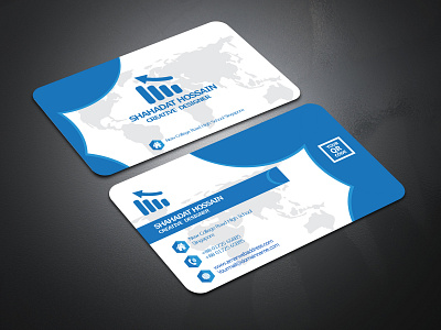 Professional Business Card Design amazing blue branding business business card business card design card clean color company corporate design home icon illustration layout logo real estate realtor ux