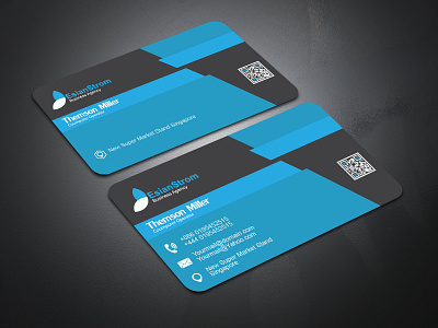 Business / Visiting Card amazing best blue branding business business card business card design card color company corporate design home illustration layout logo real estate typography ui vector