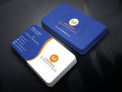 Business Card Design amazing best blue branding business business card business card design card clean color company corporate design home illustration logo real estate realtor typography vector