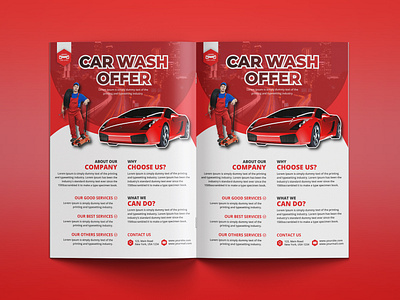 CAR,RED,FLYER DESIGN amazing brand agency branding business car celan cleaner color company corporate corporate website flyer design icon illustration logo micro real estate red vector