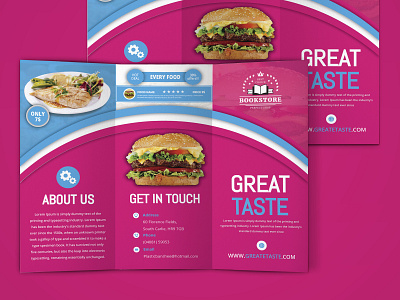 FOOD ,TRIFOLD BROCHURE DESIGN adobe illustrator advertisement design amazing branding brochure design business business card design company corporate creative design design flyer design icon design illustration infographics magazine design packaging design real estate t shirts vectorization