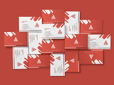 Corporate Business Card Design amazing app business business agency business and finance business card business card design company flat color home icon illustration logo design office card real estate red and black red and blue red and green red color vector