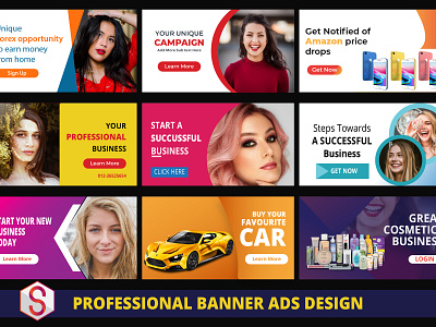 BANNER ADS DESIGN amazing banner banner ads banner design best branding business business card business card design card clean company corporate design home illustration layout logo real estate typography