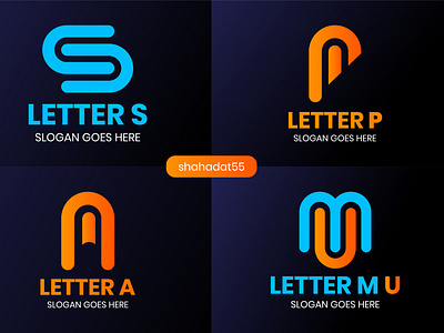 S P M A LETTER BASED LOGO DESIGN