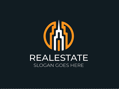 Flat Minimalist Real estate Logo Design