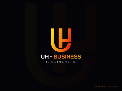 UH BUSINESS LOGO OR UH LETTER LOGO amazing branding business business logo design company corporate design illustration letter logo letter mark letter mark monogram logo real estate typography