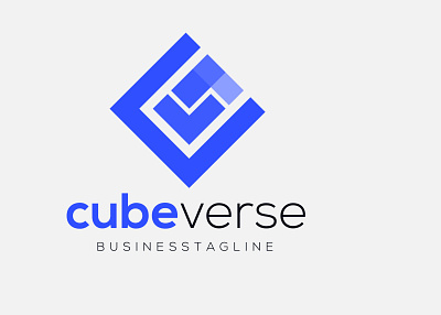 cube verse logo design amazing branding business company corporate cube cube logo design illustration logo real estate typography verse