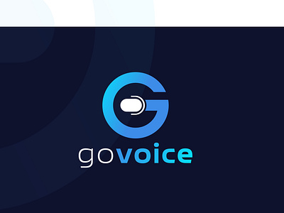 govoice, flat minimalist voice logo design
