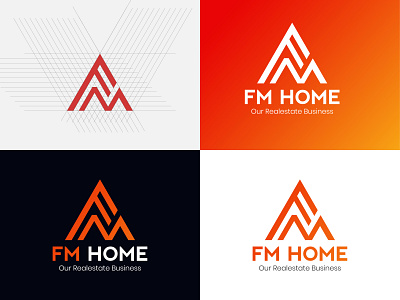 fm home realestate logo design amazing branding business company consulting corporate design fm fm logo graphics home home page homepage design illustration logo logo design logo designer real estate realestate typography