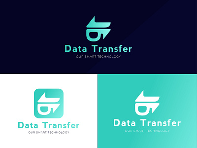 Data Transfer Technology Logo Design amazing branding business company corporate d logo data visualization data viz database design illustration logo real estate t logo transferwise typography