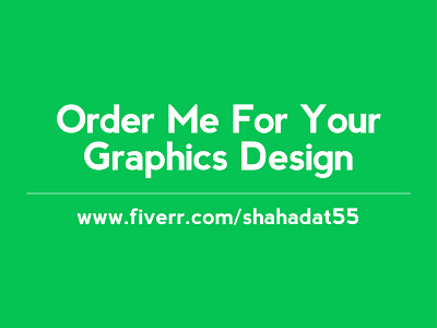 Order me, Fiverr Market, graphics design, logo, banner, shahadat