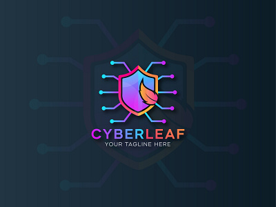 CYBER LEAF LOGO DESIGN branding business corporate cyber cyber monday cyber punk cyberpunk cybersecurity cybersport leaf leaf logo leaflet leaflet design leafs letter lettering letters logo