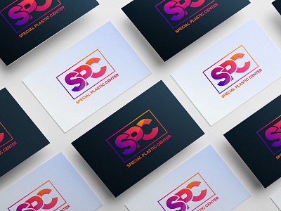 spc abstract plastic company logo design