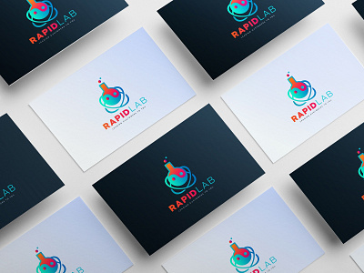 rapid lab abstract logo design template