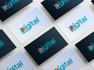 abstract digital logo design