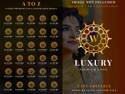 luxury a to z premium mandala logo design amazing branding business company corporate creative design illustration logo luxury luxury brand luxury branding luxury design luxury logo mandala mandala art real estate shape symbol typography