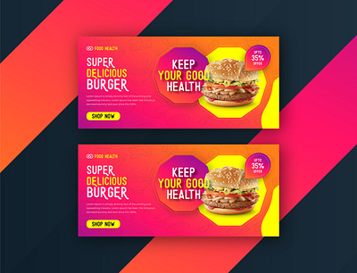 Super Delicious Burger facebook banner design amazing banner branding building burger business business card company corporate design facebook food food and drink food app food illustration foodie illustration logo real estate typography