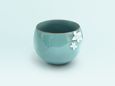 Ceramic cup ceramic china cup flower icon mogo ui