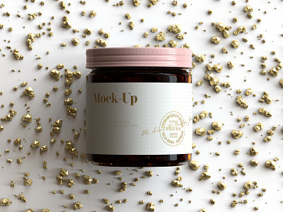 Amber Glass Jar & Box Packaging Mock Up Vol.1 body butter branding cbd face cream glass honey identity medical cannabis nutrients packaging presentation wellbeing