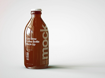 Cold Brew Coffee Bottle Mock-Up