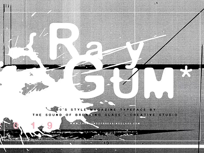 RayGum | Font font graphic design graphic artist grunge grunge font layout design lettering magazine motion graphics publishing surf type design typography zine