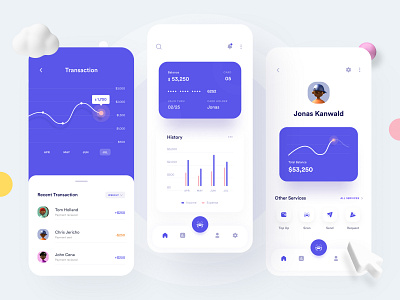 Finance App - Exploration by Fikar Hanif on Dribbble