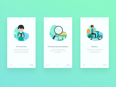 Goprint Onboard Screen delivery document illustration onboard onboarding ui print search splash screen ux wizard