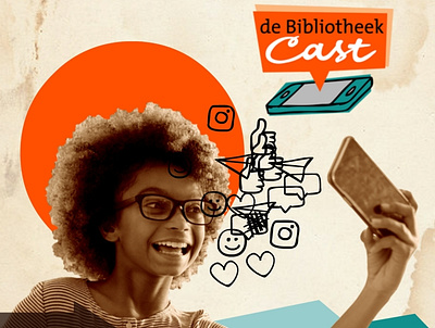 de BibliotheekCast design gifanimation logo photoshop socialmedia