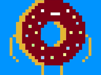 Donut Man design pixel