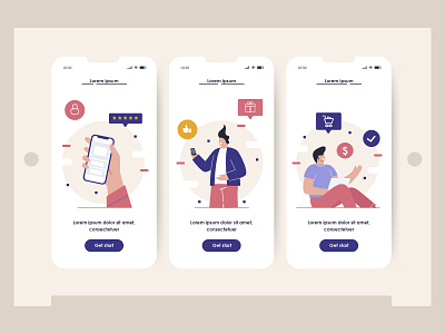 Purchase Online Onboarding App Designs application branding clean concept design design ecommerce app exploration icon illustration landing page minimal mobile app onboarding onboarding screen onboarding ui purchase ui ux