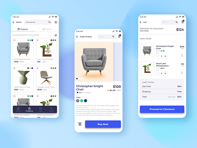 Home Decor App app buy decor decoration ecommerce figma home product sell ui ux xd