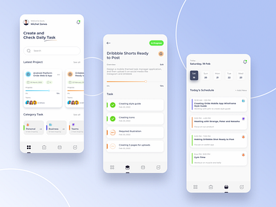 Daily Task Manager App app daily everyday figma job manager mobile report task ui ux work