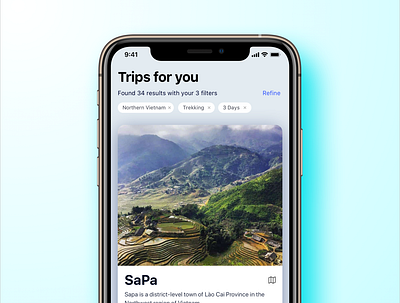 Travel Discovery App app app design application iphone travel vietnam