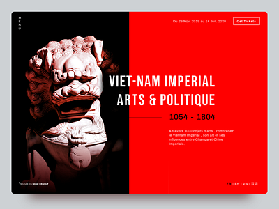 Art-Expo Landing Page art asian china dark dragon expo french red sansserif vietnam