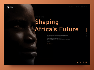 Women of Africa  - ONG Landing Page