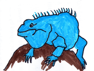 Big Blue Lizard lizard sketch