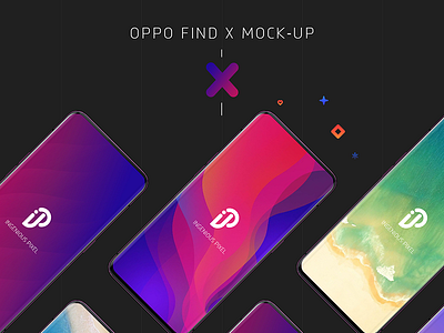 Oppo Find X Mockup illuatration interaction mobile device mockup oppo oppo find x