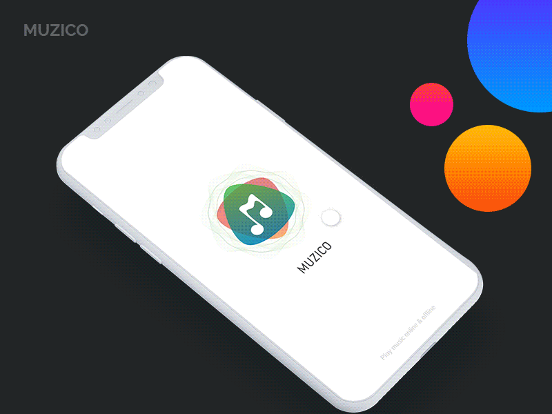 Muzico | The Music App adobe xd app ingeniouspixel interaction design photoshop ui ux