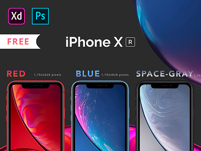 iPhone Xr Mockups Part-1 free free psd interaction design iphone iphone xr iphonexr mock up
