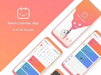 Smart Calendar App UI & UX process adobe xd android calendar app ingeniouspixel interaction interaction design smart calendar ui uipractice ux